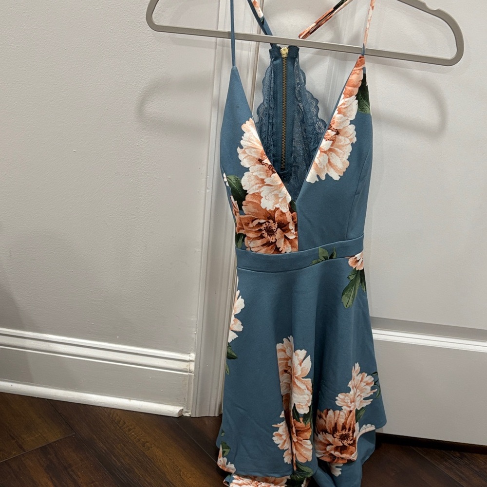 Emerald Sundae Blue Floral dress